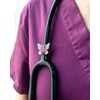 HEYGOO 2 Pack AB Pink Butterfly Bling Stethoscope Charms, Stethoscope