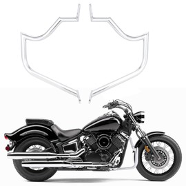 FIASRAC Engine Guard Highway Bar Highway Crash Bar Compatible with Yamaha DragStar 1100 Vstar 1100 XVS1100 Classic Custom Silverado (Chrome)