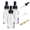 Poadool 3 Pack 1oz (30ml) Clear Dropper Bottles, Tincture Bottles