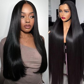 Zlzlblbl Straight Wigs Human Hair 100 Percent Wigs for Women 13x6 Hd Lace Front Wigs Human Hair Pre Plucked 20inch Glueless Wigs Natural Color