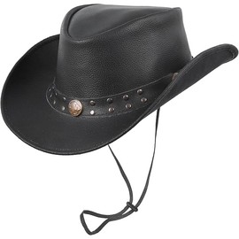 strength zones Leather Cowboy Hat for Men Women Lightweight Handcrafted Western Shapeable Wide Brim | Western Hats for Men (US, Alpha, Large, Milled Black)