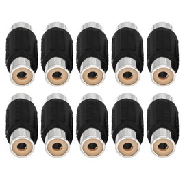 10pcs RCA Connector Coupler Adapter, RCA Female to Female Audio AV Adapter TV Connector Video Signal Interface, Support Audio Cable