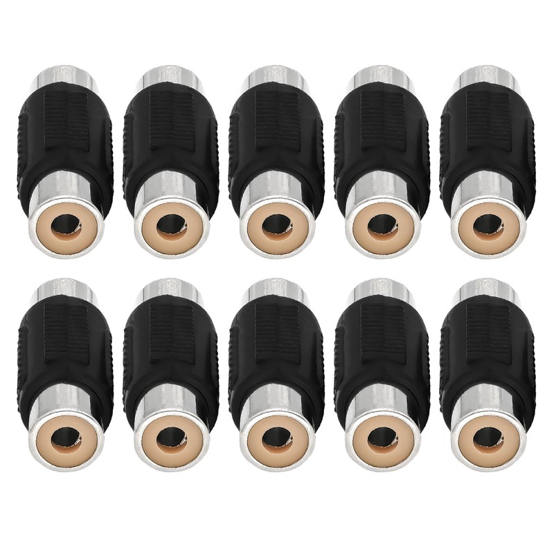 10pcs RCA Connector Coupler Adapter, RCA Female to Female Audio