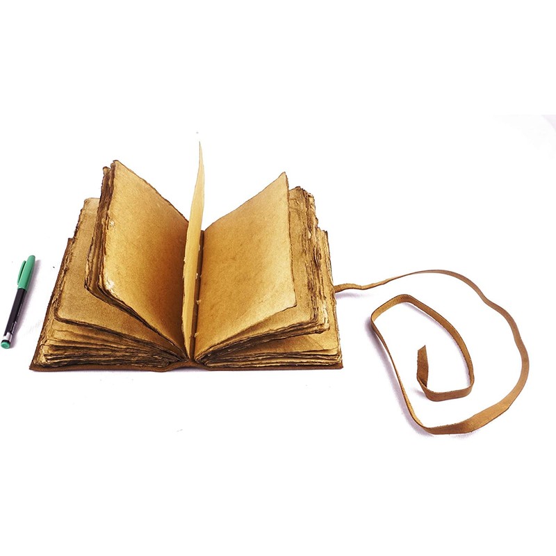 Craftezo Vintage Leather Journal - Antique Leather Bound Journal Writing