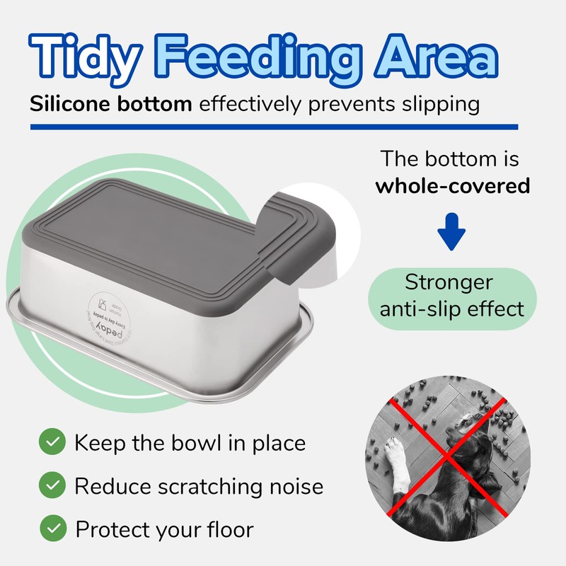 PEDAY 2.64 Gallon Extra Large Dog Water Bowl, 18/8 Human