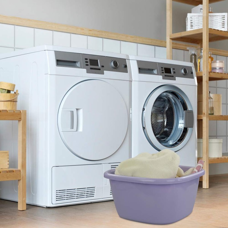 Obston 18 Quart Plastic Dish Pan, Square Washing Basins, Set