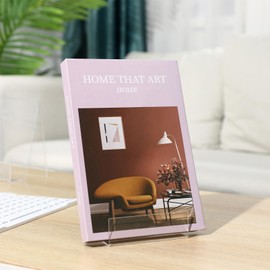 COHEALI Book Stand, Tabletop, Acrylic Stand, Display Stand, Transparent, Office, School Supplies, Set of 5, Cookbook Holder, Book Stand, PC Stand, Magazine, Newspaper, File, Display, Display Stand