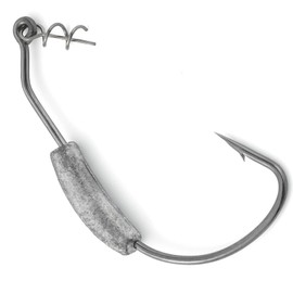 Dr.Fish 20 Pack Weighted Swimbait Hooks with Spring Keeper Weighted Worm Hooks Wide Gap Bass Fishing Freshwater 1/8oz #3/0