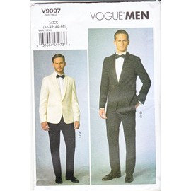 Vogue Patterns V9097MXX Men's Jacket and Pants Sewing Template, Size MXX (40-42-44-46)