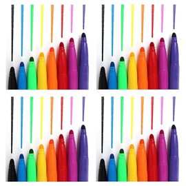 BANDIDOS Pack 32 Chunky Jumbo Fibre Pens - Thick Easy Grip Colourful Art Craft School Kids Felt Tip Markers