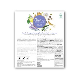 Olinda Relax Tea Gift Box, 45 Tea Bags, Turmeric Cardamom, Matcha Ginger, Moringa Aloe Vera Rose, Jasmine, Throat Easy, Organic White Tea, Digestive Tea & After Dinner Teas - 1 box