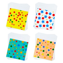 Jagrove 100PCS Cellophane Bags 4X4 Inch Clear Self Sealing Goodie Candy Cookie Treat Bags for Themed Party Valentine’s Day Bridal Shower Wedding Gifts Holiday Birthday Party Supplies