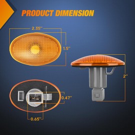 Nilight Fender Side Marker Lights 4 PCS Red Amber Front Rear Clearance Light Compatible with Ford 1999-2010 F350 F450 F550 Super Duty Dual Wheeler Trucks