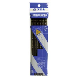 Fueki KE2H-6 Building Pencils, Pack of 6, 2H