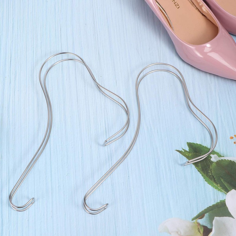 Holibanna 2PCS Metal Sandal Shoes Display Stainless Supports Shaper Forms