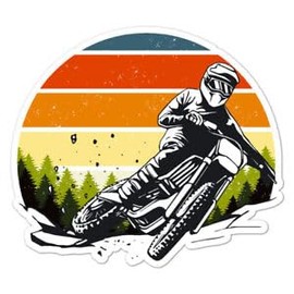 Pack of 4-3 Inch Stickers - Motocross Dirt Bike Vinyl Decal Sticker