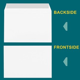 6x9 Booklet Envelopes - 50 pack - Mailing Envelopes with Gummed Seal - White Letter Envelopes Open-Side 6x9 Envelopes - 28 lb Heavy Duty Paper Plain Envelopes for Catalogs, Business, Booklets