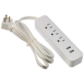 GLOBE ELECTRIC 78297 6' White Extension Cord/Strip