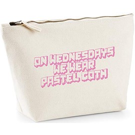 Hippowarehouse On wednesdays we wear pastel goth printed make up cosmetic wash bag 18x19x9cm