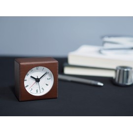 Remnos Table Clock Alarm Clock Brown Meteor JH17-05 BW Lemnos w7 x H7 x D4.2cm