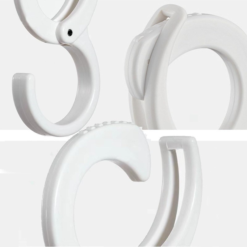 ZAAWUUT 8 Pieces Adjustable S Shaped Clip Hooks, Crossbar Hooks,