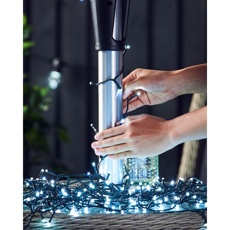 240 Ice White Multi-Function LED Light String