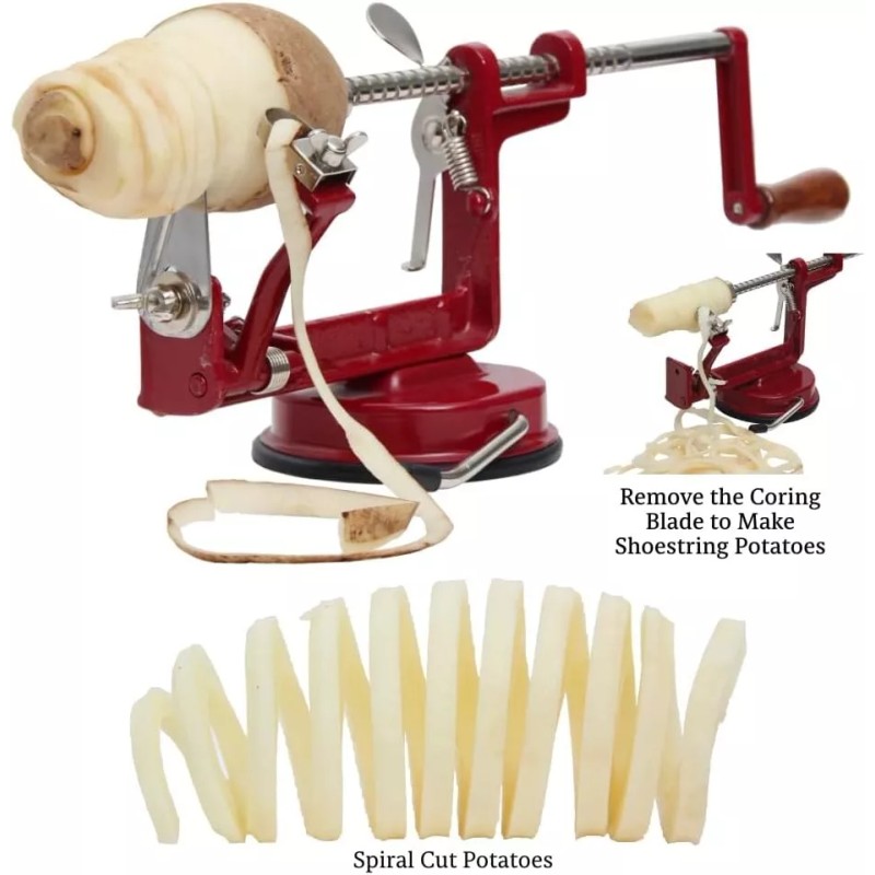 Johnny Apple Peeler Corer Slicer Pie Maker Stainless Blades Roots