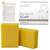 EUQEE Lemon Kojic Acid Soap, Lemon Soap Bars with Turmeric,