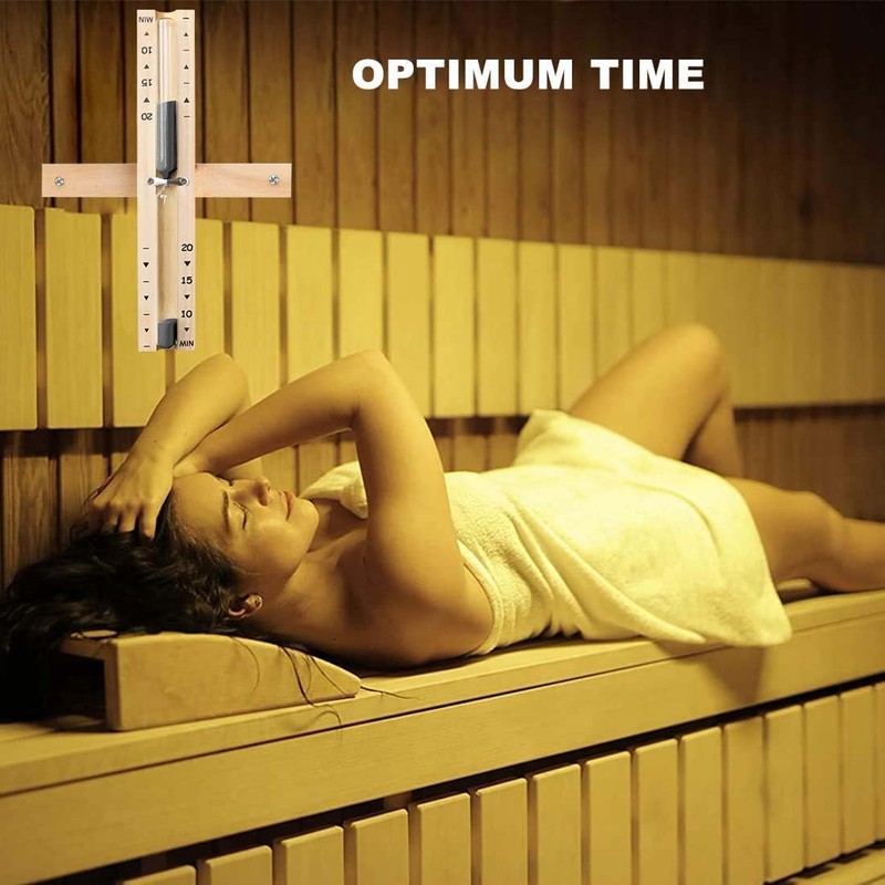 20 Min Sauna Sand Timer, 20 Minute Hourglass, Rotating Sauna