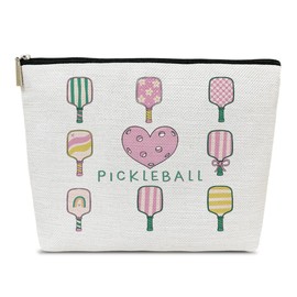 Ythuil Pickleball Gifts Makeup Bag, Pickleball Accessories Women, Birthday Gifts for Girls Female BFF Friends Sister Daughter Lover, Cute Cosmetic Bag for Purse