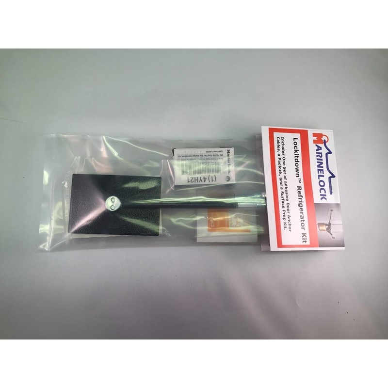 Marinelock Black & Gray (Two Tone) Refrigerator Lock with Padlock