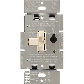 Lutron Toggler LED+ Dimmer | for Dimmable LED, Halogen, and Incandescent Bulbs | Single-Pole or 3-Way | AYCL-253P-LA | Light Almond