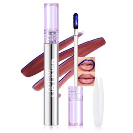 Erinde Tinte labial peel-off, brillo labial líquido mate nude de larga duración, tinte resistente al agua y no pegajoso, maquillaje labial peel-off para mujer con colores muy pigmentados,#4