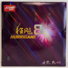 DHS Hurricane 8 2.15mm Table Tennis Rubber - Black