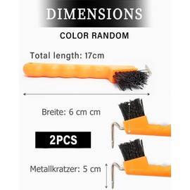 QLEUIFT Horse Head Hoof Pick with Brush 2 in 1 Hoof Scraper Horse Care Accessories Non-Slip Handle Horse Grooming Tools for Clean Hooves for Hoof Care and Claw Care Random Colour