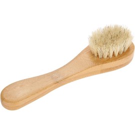 Cepillo Facial, Cepillo Manual De Limpieza Facial con Mango De Madera, Cerdas Naturales, Cepillos Faciales Exfoliantes para Cepillado Y Cepillado En Seco Adecuados para Hombres Y Mujeres