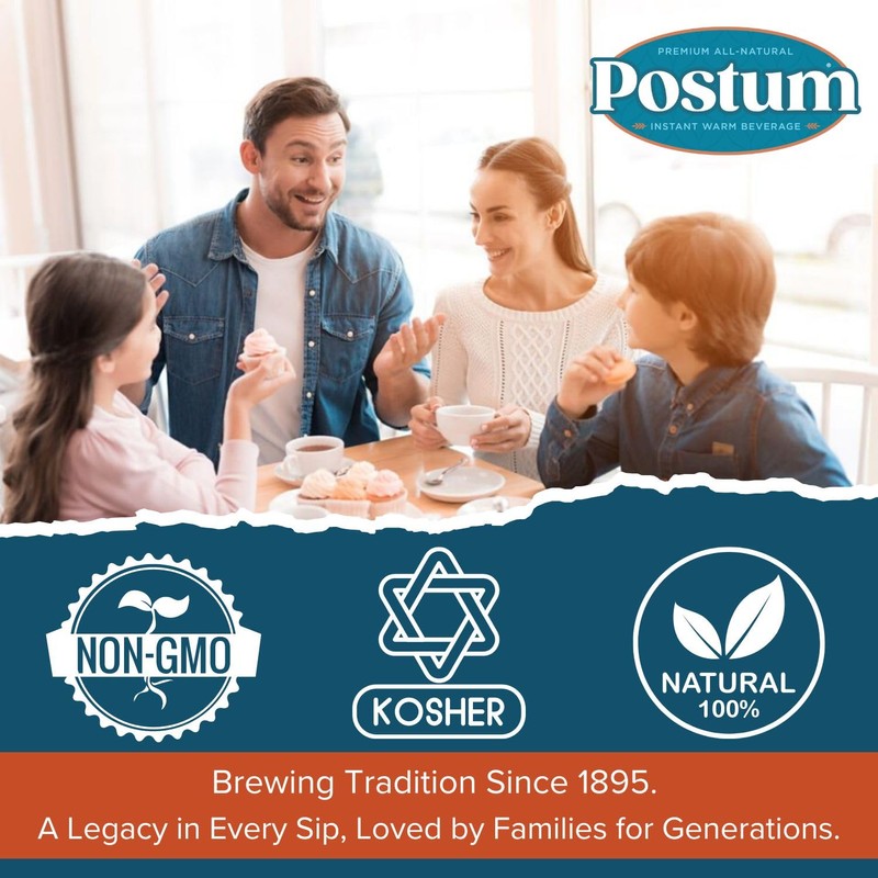 Postum Coffee Substitute Original (2x8oz) | Coffee Alternative Caffeine Free