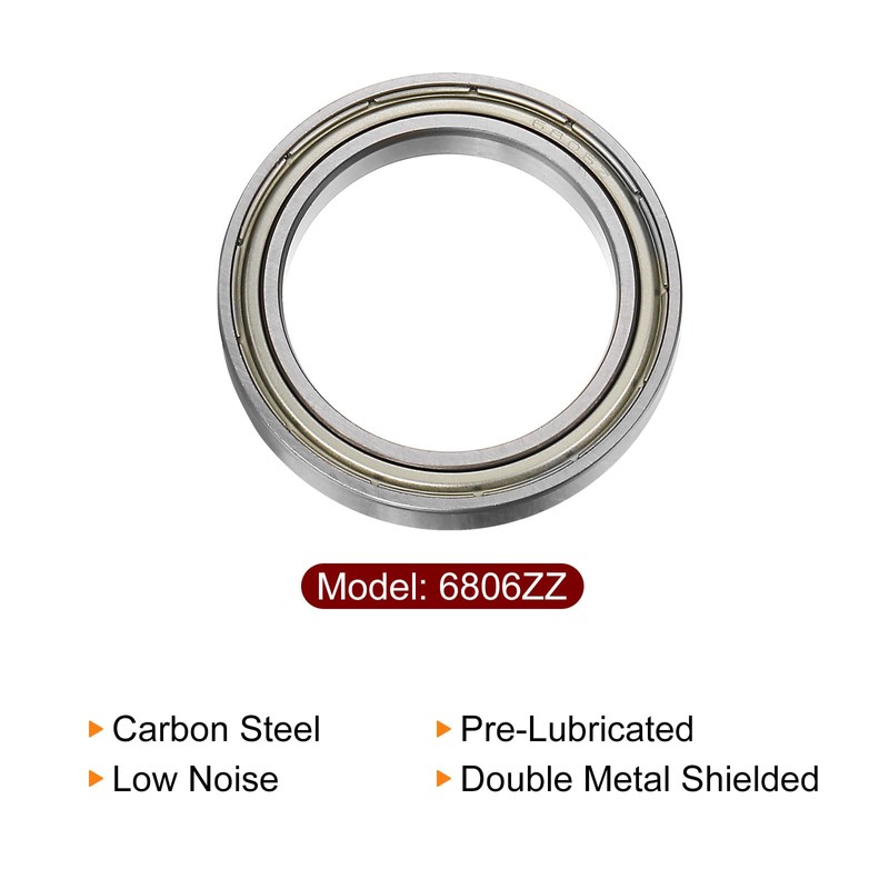 QUARKZMAN 6806ZZ Deep Groove Ball Bearing 30 mm Bore 42