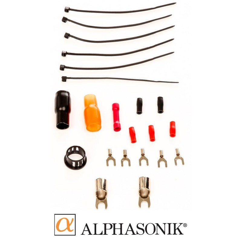Alphasonik AAK4G Premium 4-Gauge Complete Car Amplifier Installation Kit Hyper-Flex