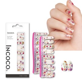Incoco Incoco Nail Stickers, Just Stick On Manicure, No Curing Required, Wildflower Wonder, Suitable for Hands & Feet, Quick Dry Pedicure