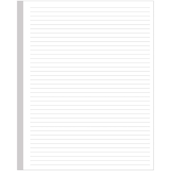 Unpunched Line Paper - 100 Sheets/200 Pages Loose Leaf Paper