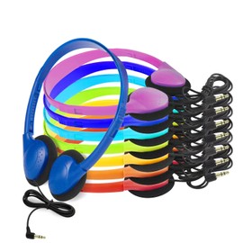 CN-Outlet Kids Headphones 16 Pack Bulk Multi Color for School Classroom Students Children Toddler Boys Girls Teen and Adult
