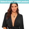 EYVRPAU Black Tourmaline Raw Stone Pendant Gemstone Pendant Cotton Band