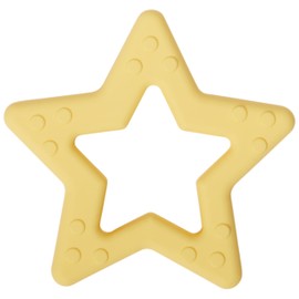 C.R. Gibson 100% Food Grade Silicone Star Baby Teether for Infants, 2.75" x 4.25", Multicolor