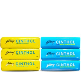 Cinthol Antibacterial Soap – 6 Bars (3 Lime + 3 Cool), 100g Each – Germ Protection & Long-Lasting Freshness.