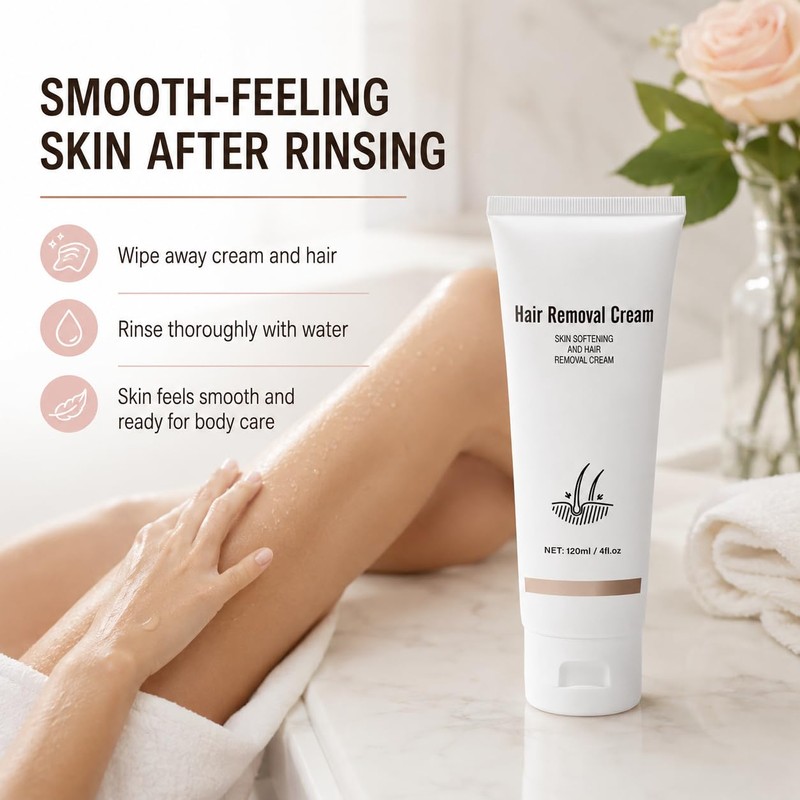 Rose Scented Hair Removal Cream for Legs, Arms and Underarms,
