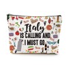 DJHUNG Italy Travel Gift Cosmetic Bag Italy Lover Gifts Makeup
