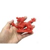DMtse Chinese Feng Shui Dragon Lucky Red Color Figurine Statue