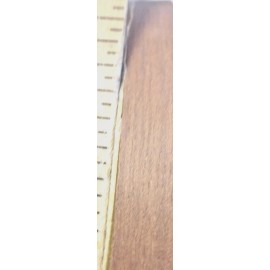 Jatoba wood edgebanding 1.25" x 108" nonglued (no adhesive) on thin fleece back
