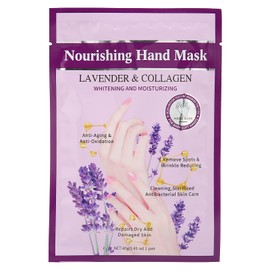 Hand Peel Mask, Moisturising Gloves Hands Lavender Exfoliating Exfoliating Mask Hands Brightening Dead Skin Remove Hand Spa Gloves to Dry Rough and Cracked Skin